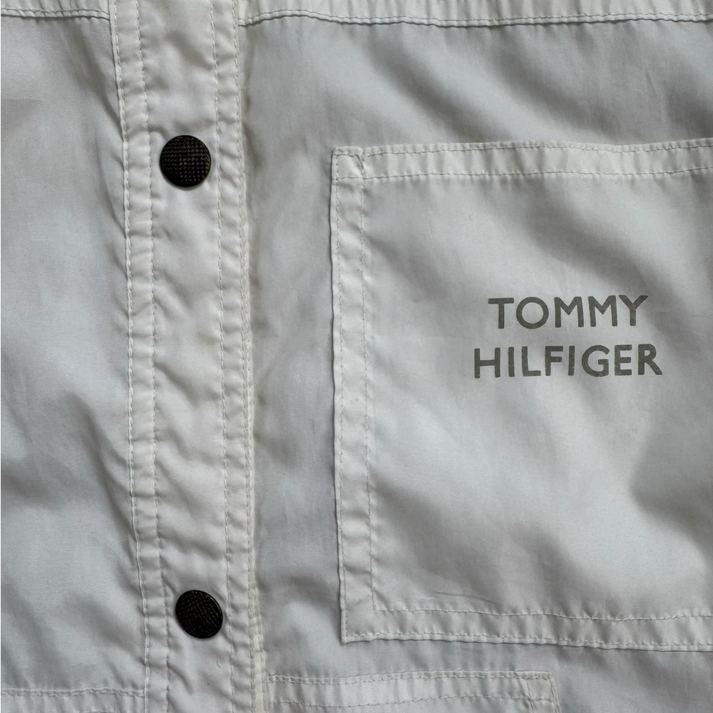 Vintage Tommy Hilfiger White Hooded Windbreaker - Picture 3 of 5